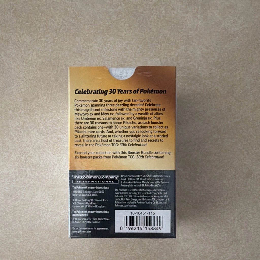 Pokémon TCG: 30th Celebration Booster Bundle (6 Packs)